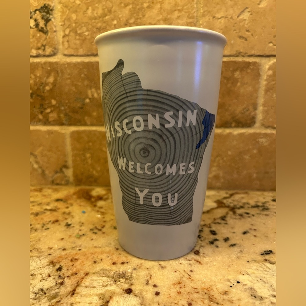 Wisconsin Welcomes You Starbucks Ceramic Tumbler. NWT